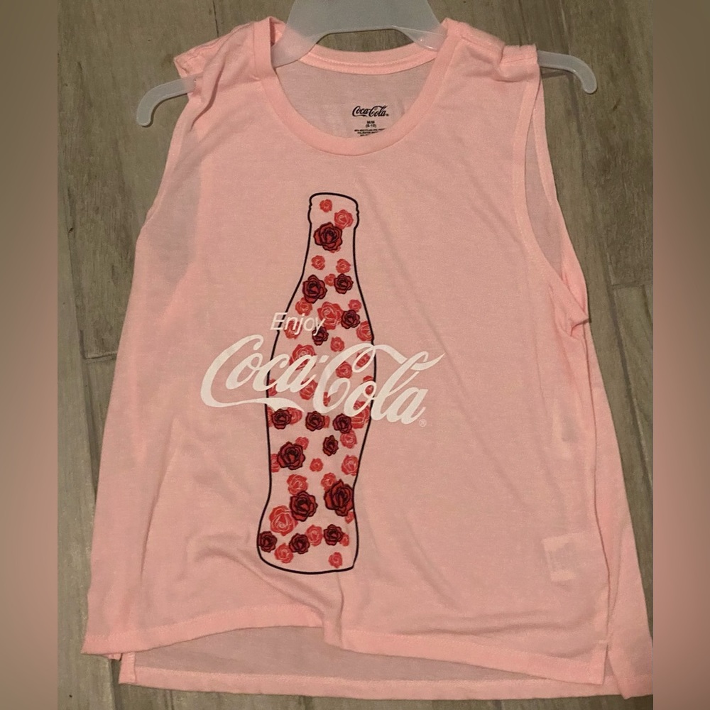 light pink Coca Cola tank top size M